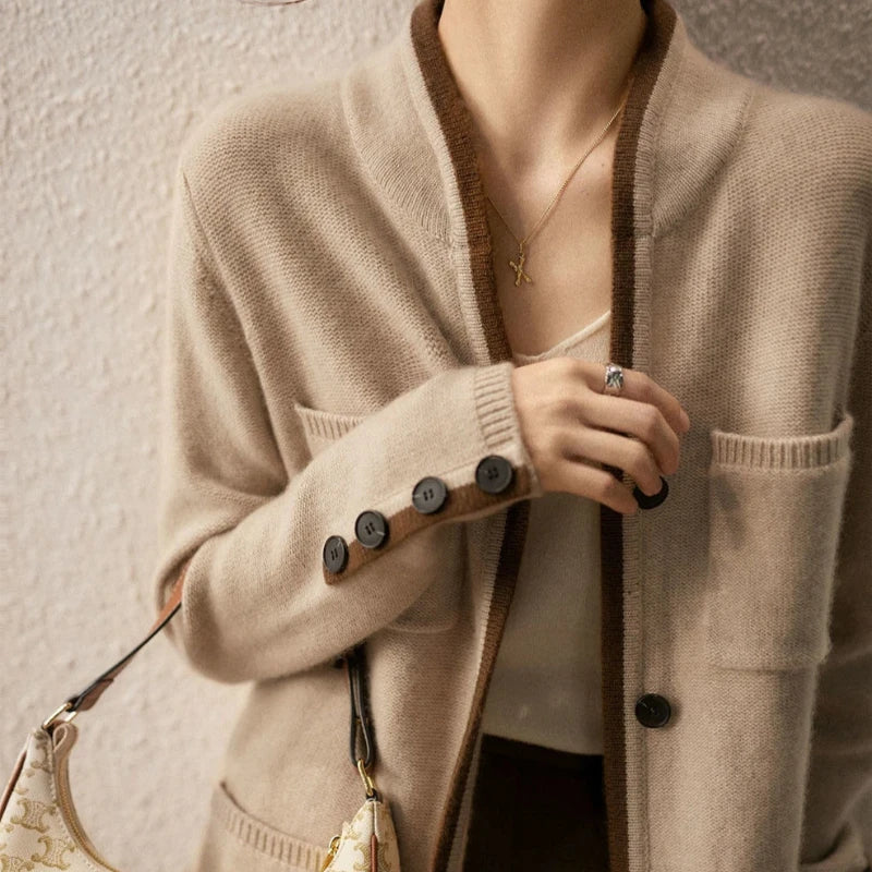 Windsor Contrast Knit Cardigan