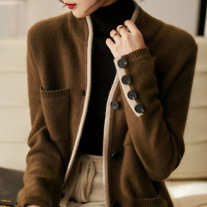 Windsor Contrast Knit Cardigan