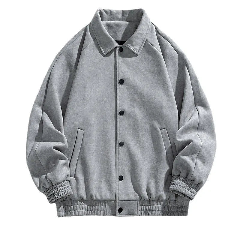 Vintage Suede Bomber Jacket