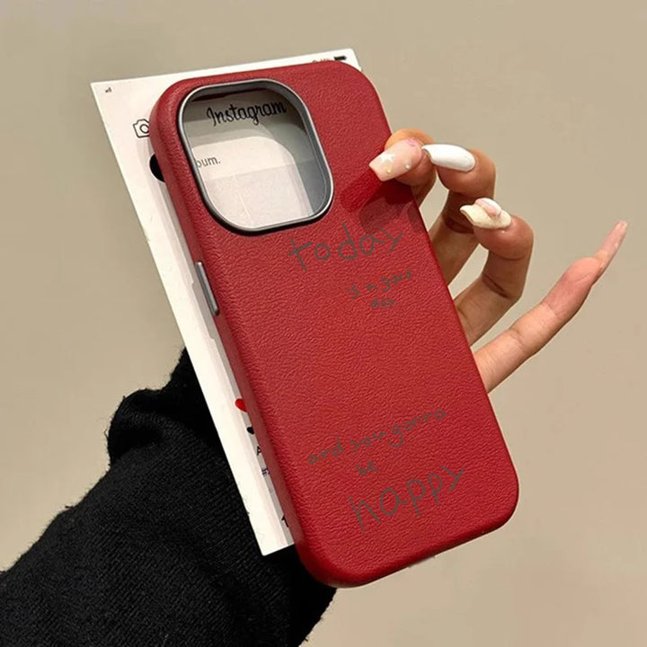 Happy Leather iPhone Case