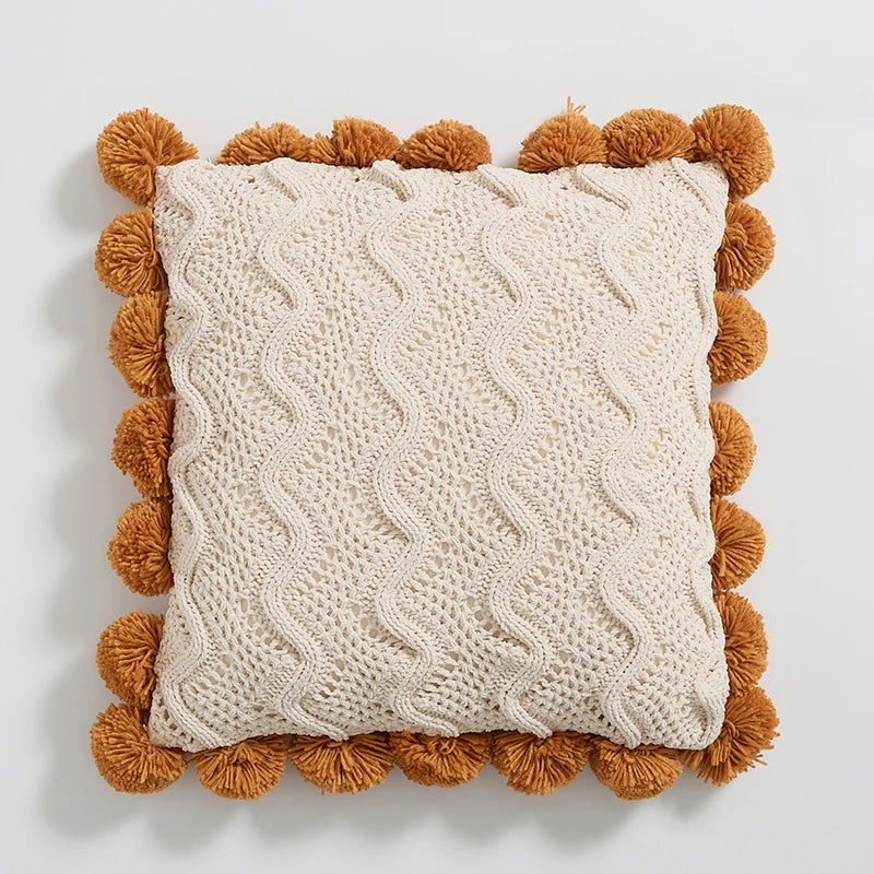 Sable Fringe Accent Pillow Cover
