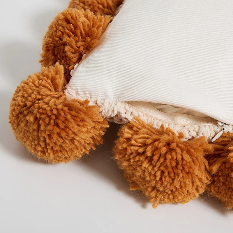 Sable Fringe Accent Pillow Cover
