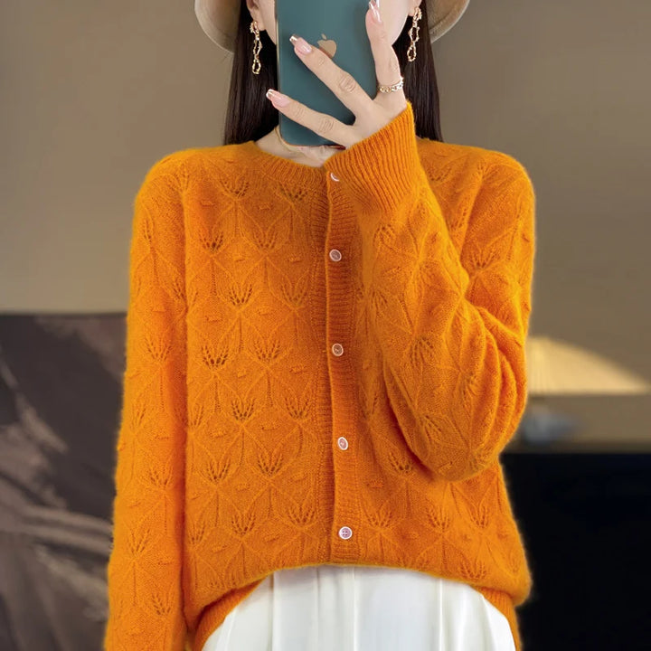 Sienna Buttoned Wool Cardigan