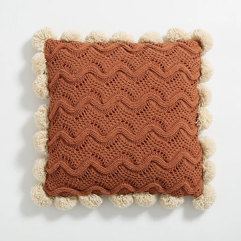 Sable Fringe Accent Pillow Cover