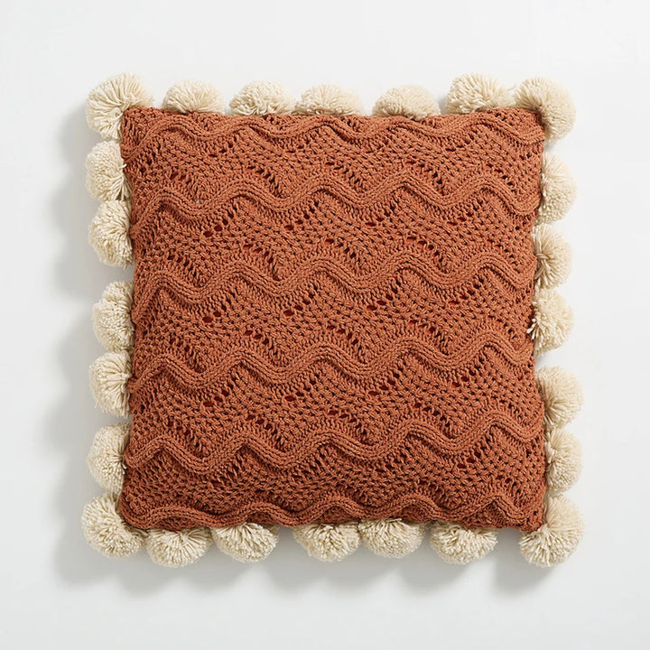 Sable Fringe Accent Pillow Cover