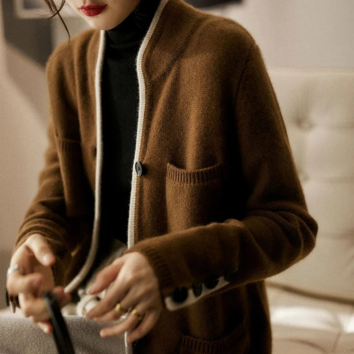 Windsor Contrast Knit Cardigan