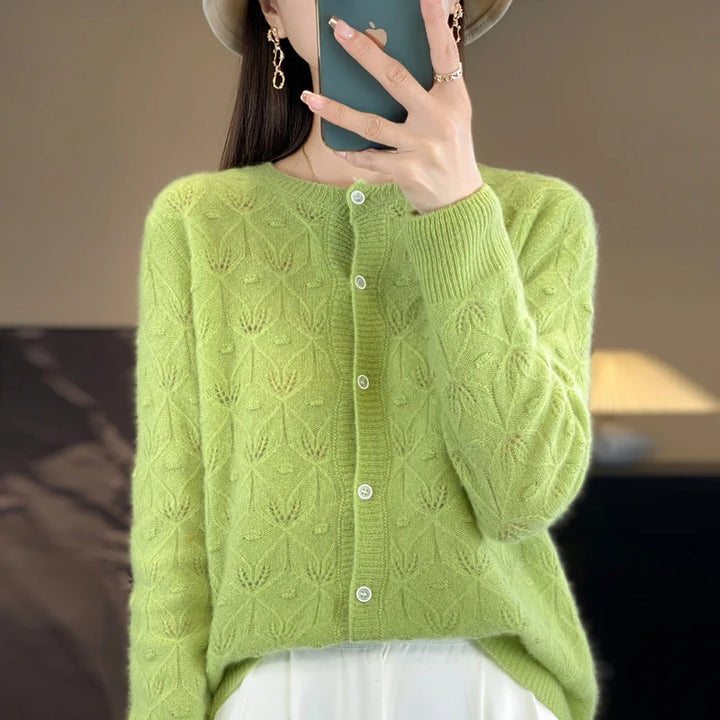 Sienna Buttoned Wool Cardigan