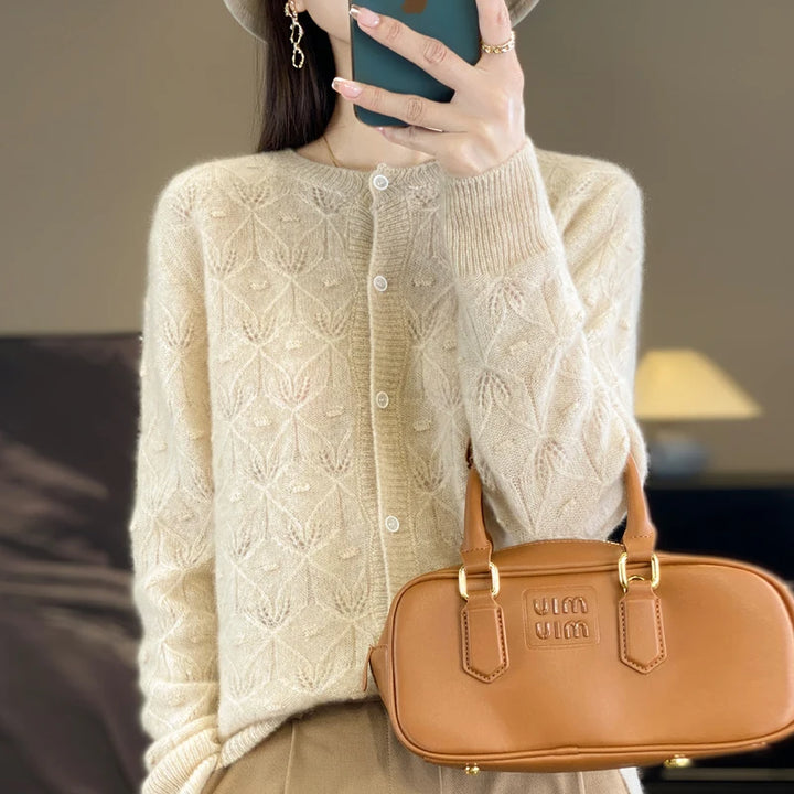Sienna Buttoned Wool Cardigan
