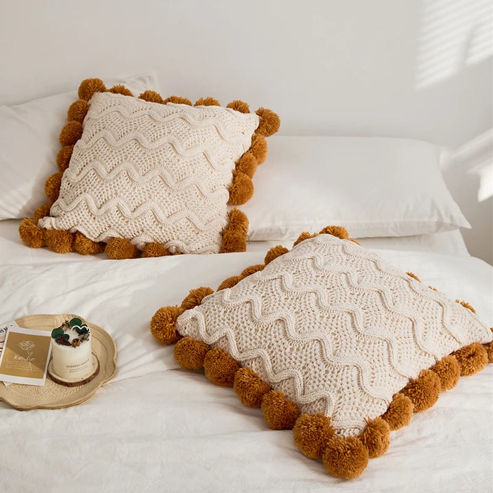 Sable Fringe Accent Pillow Cover