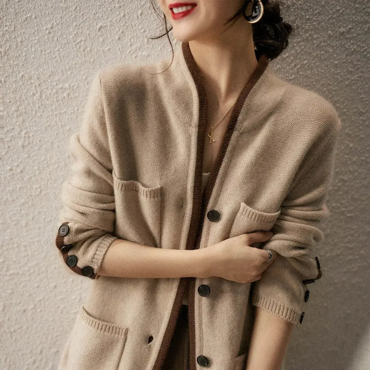 Windsor Contrast Knit Cardigan